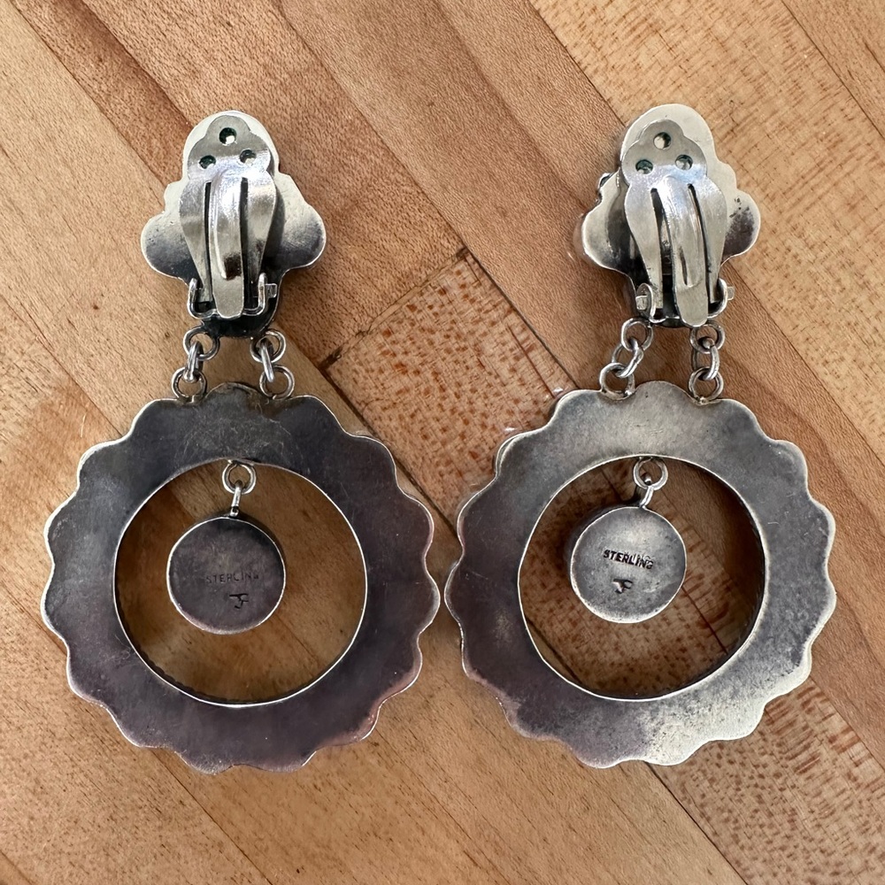 Kingman Turquoise Earrings - Picture 5 of 5
